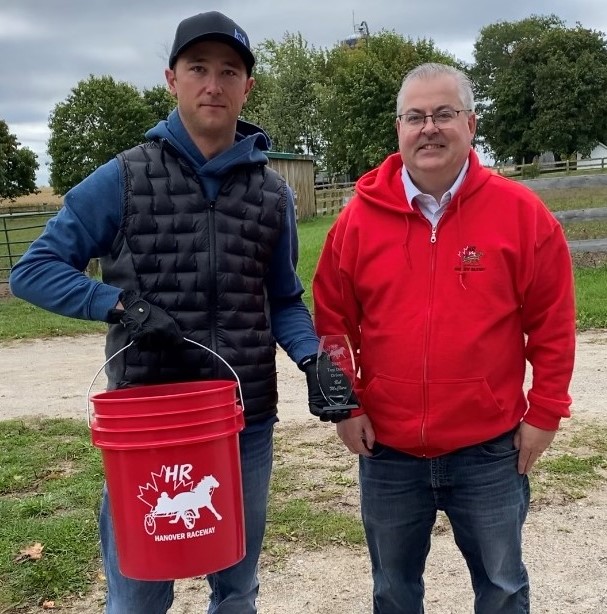 Bob McClure Receives Winning Driver Trophy for 2021 at Hanover Raceway