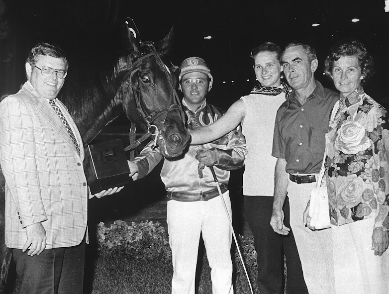 Garma Hooligan, with driver Brent Davies and wife Callie just to the right.