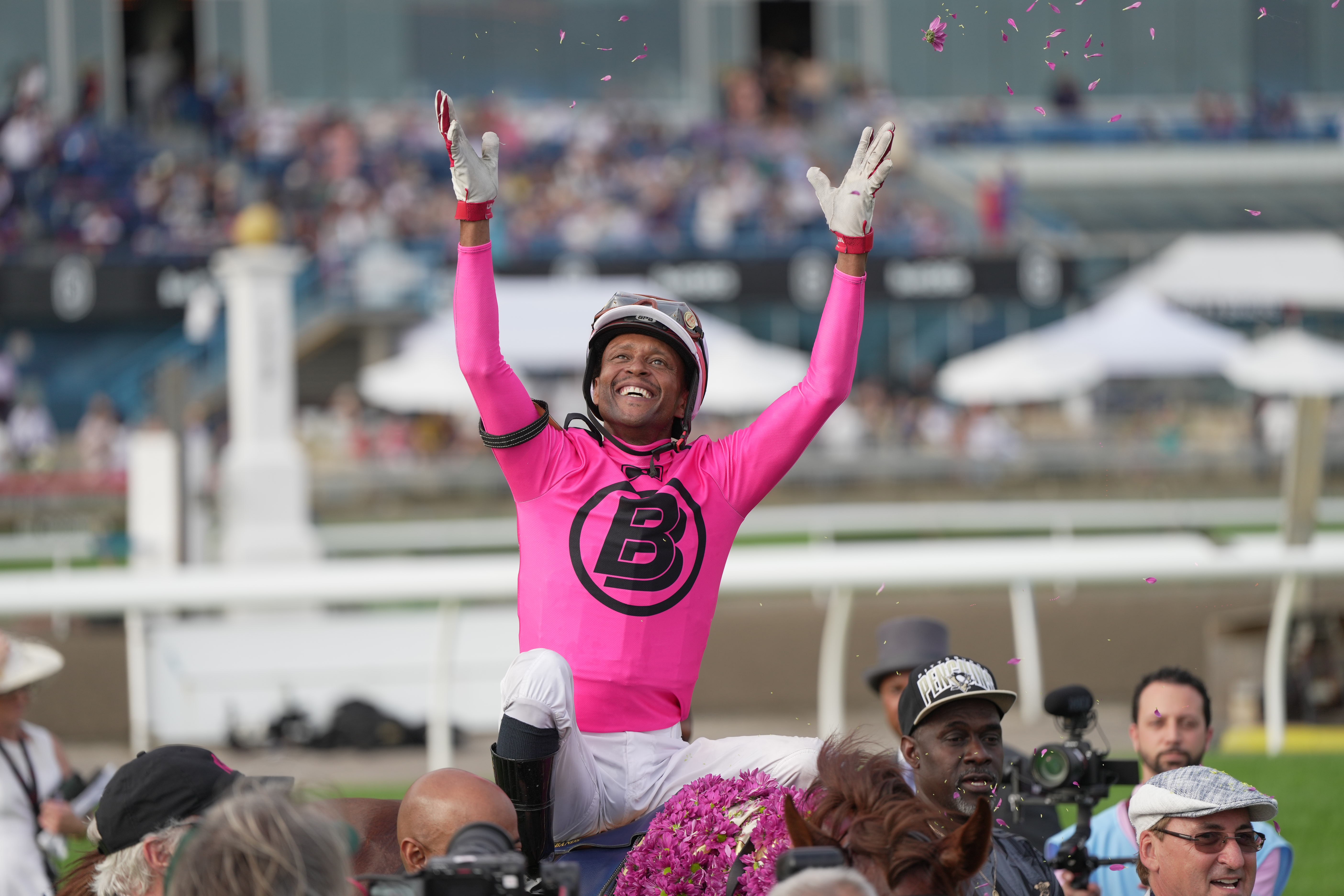 Paramount Prince and jockey Patrick Husbands winning The 164th King's Plate at Woodbine (Michael Burns Photo)