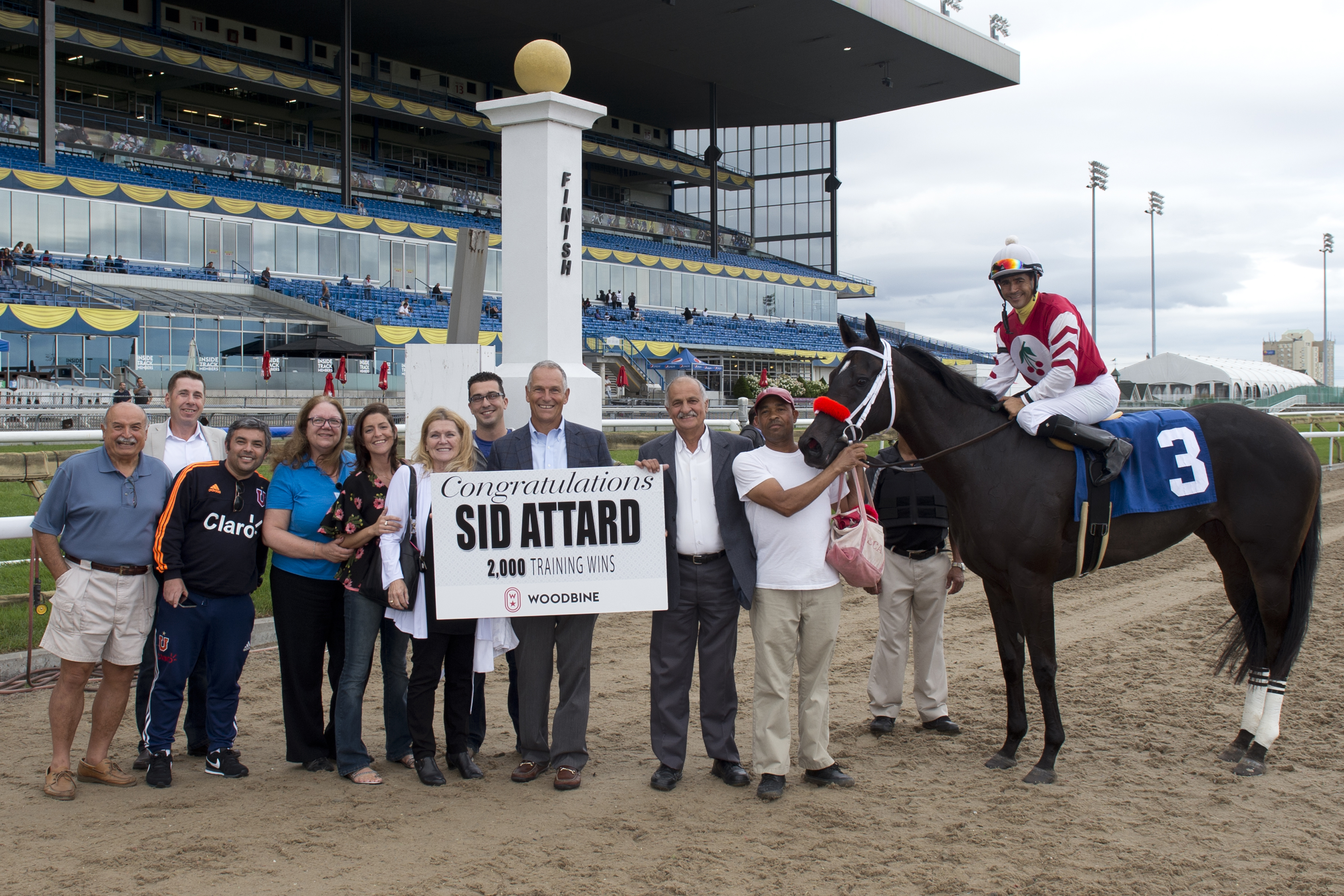 Trainer Sid Attard celebrates 2,000th career win