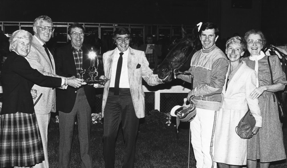 Charles Juravinski in the winner's circle in 1985