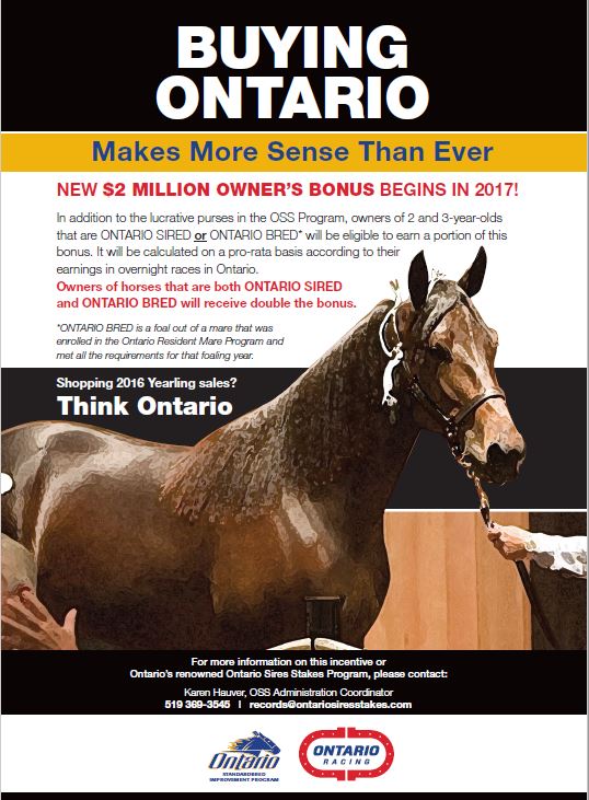 Find your Ontario Sired superstar this fall