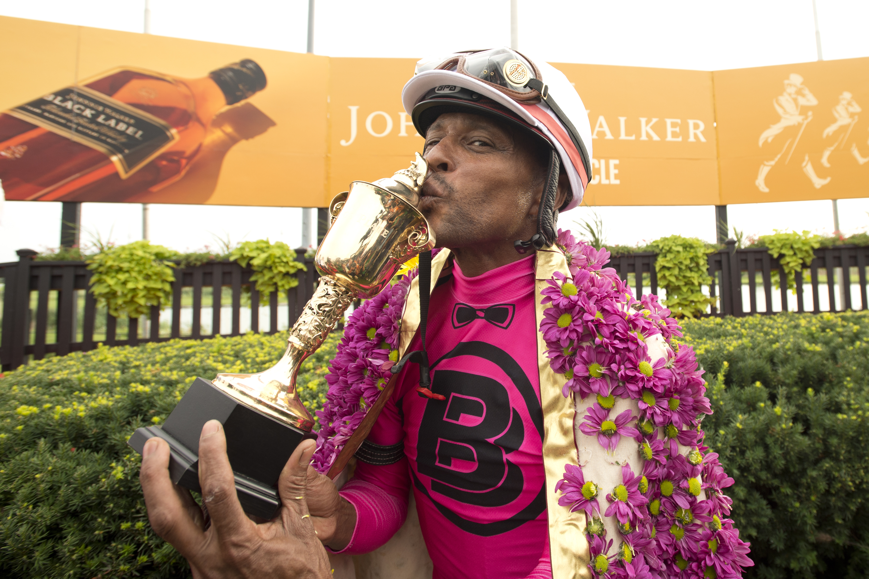 Jockey Patrick Husbands winning The 164th King's Plate at Woodbine (Michael Burns Photo)