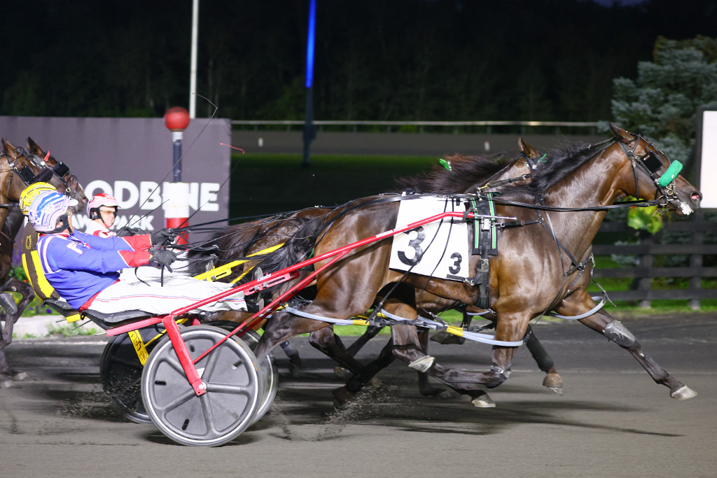 Mist Amber and Sylvain Filion Gold win on September 1, 2023, at Woodbine Mohawk Park.